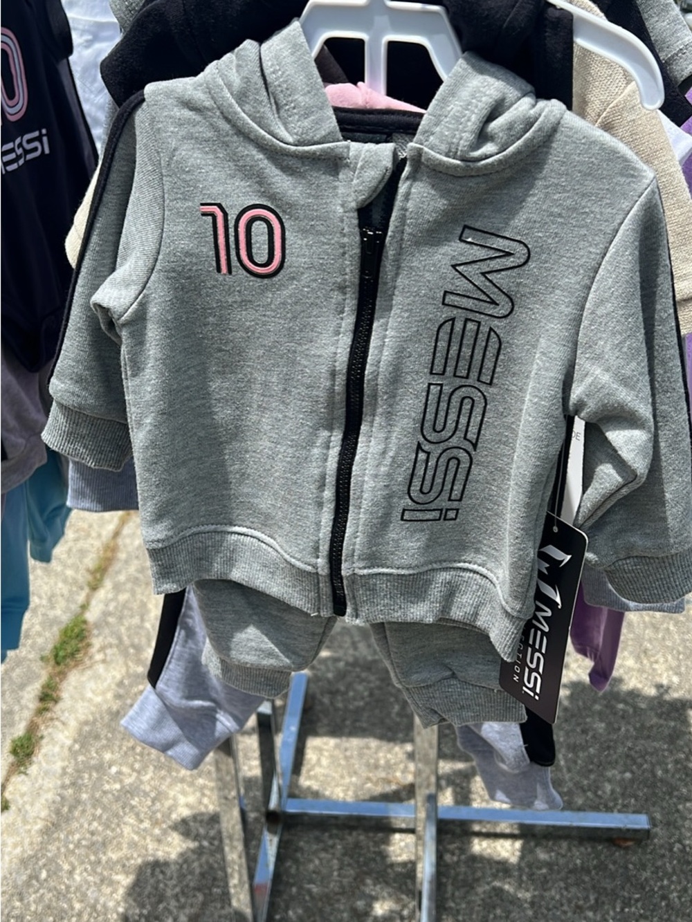 Kids' Gray Zip Hoodie - 10 Graphic